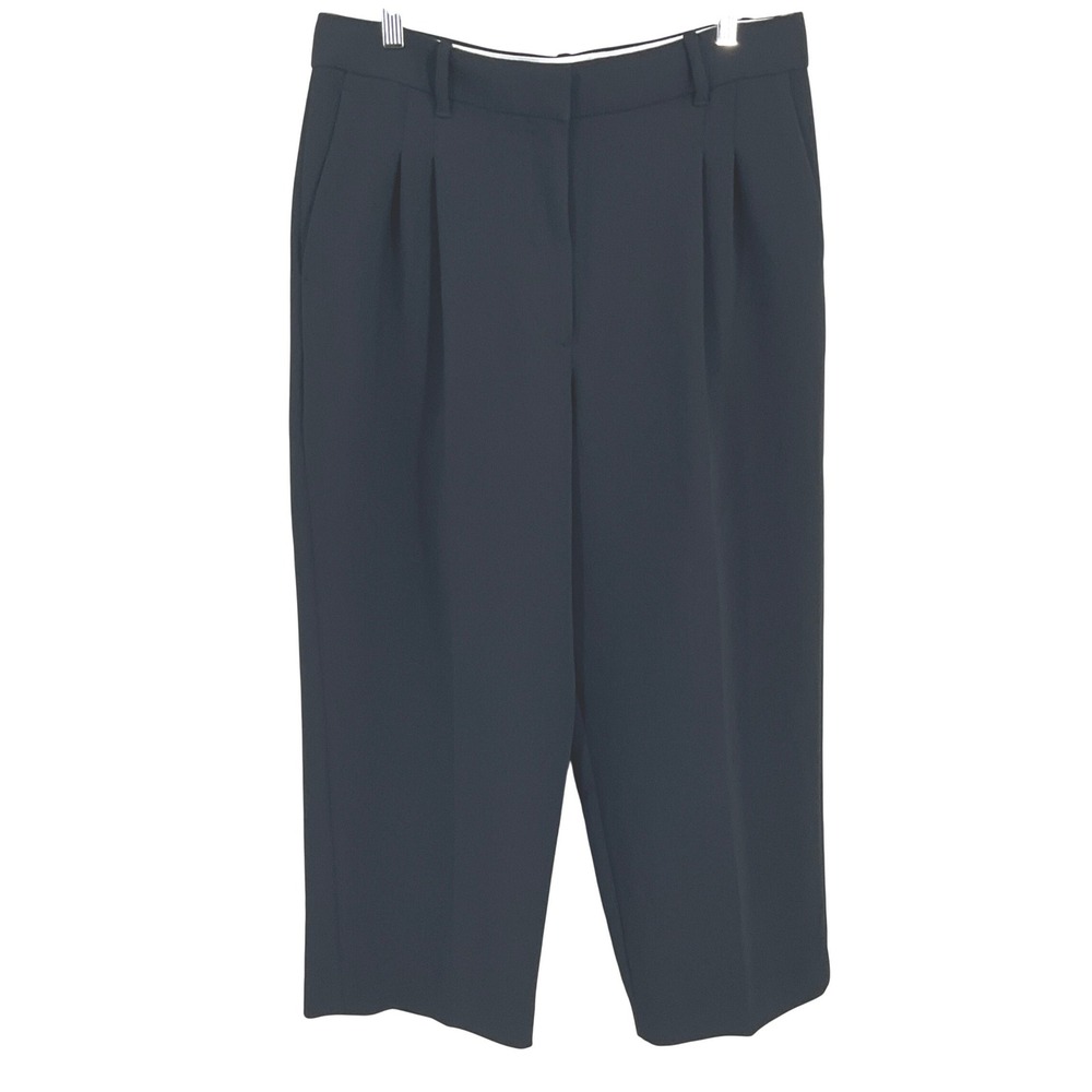 Aritzia Effortless Pant Women 14 Black‎ Pleated High Waist Wide Leg Capsule